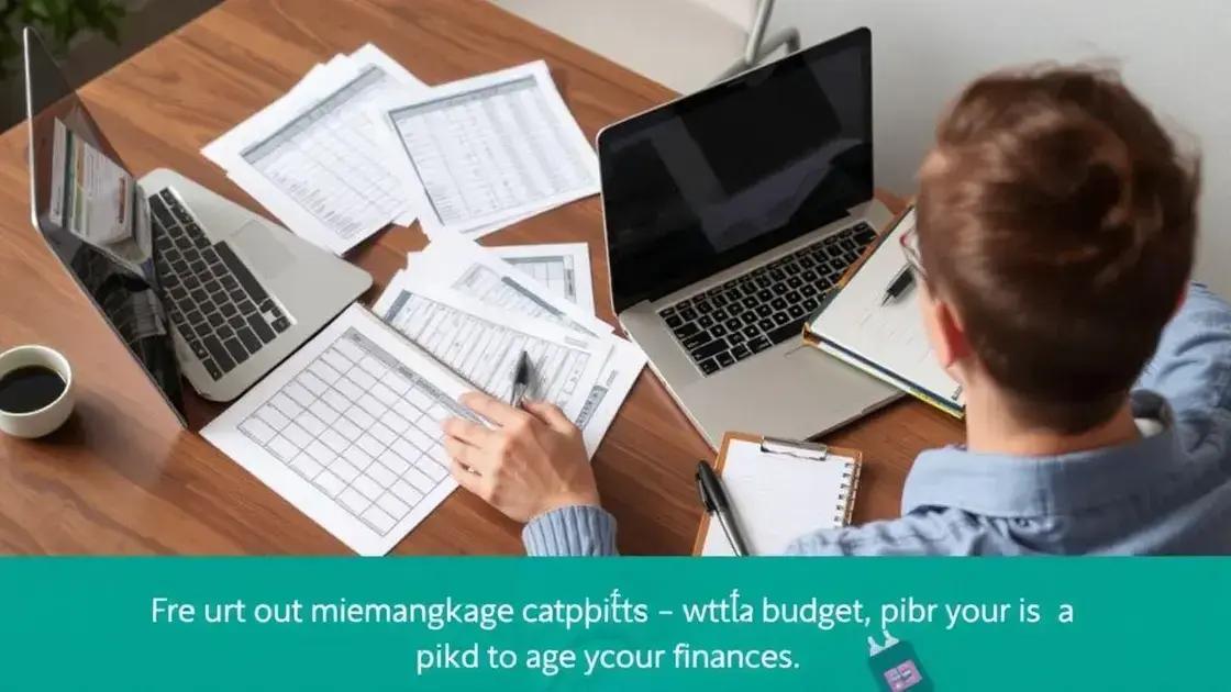 Creating a budget to manage payments