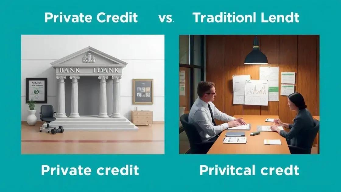 How private credit differs from traditional lending
