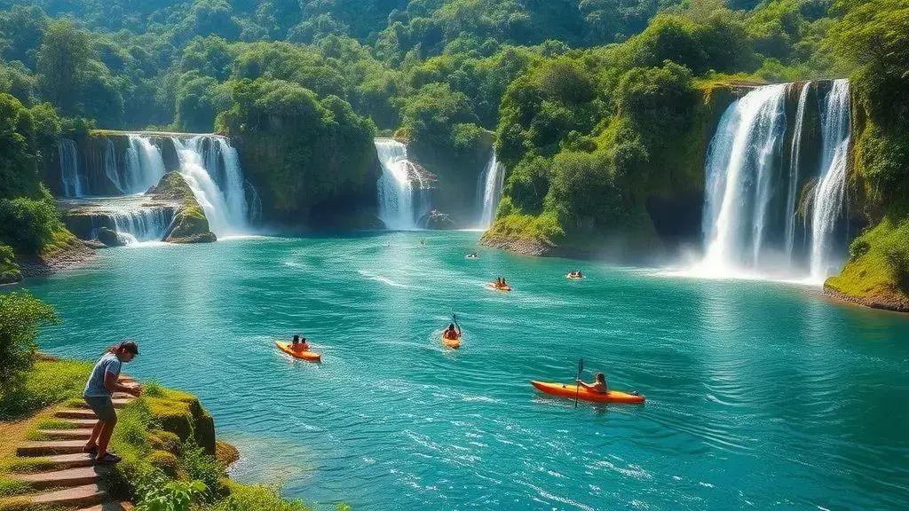 Exploração de rios e cachoeiras