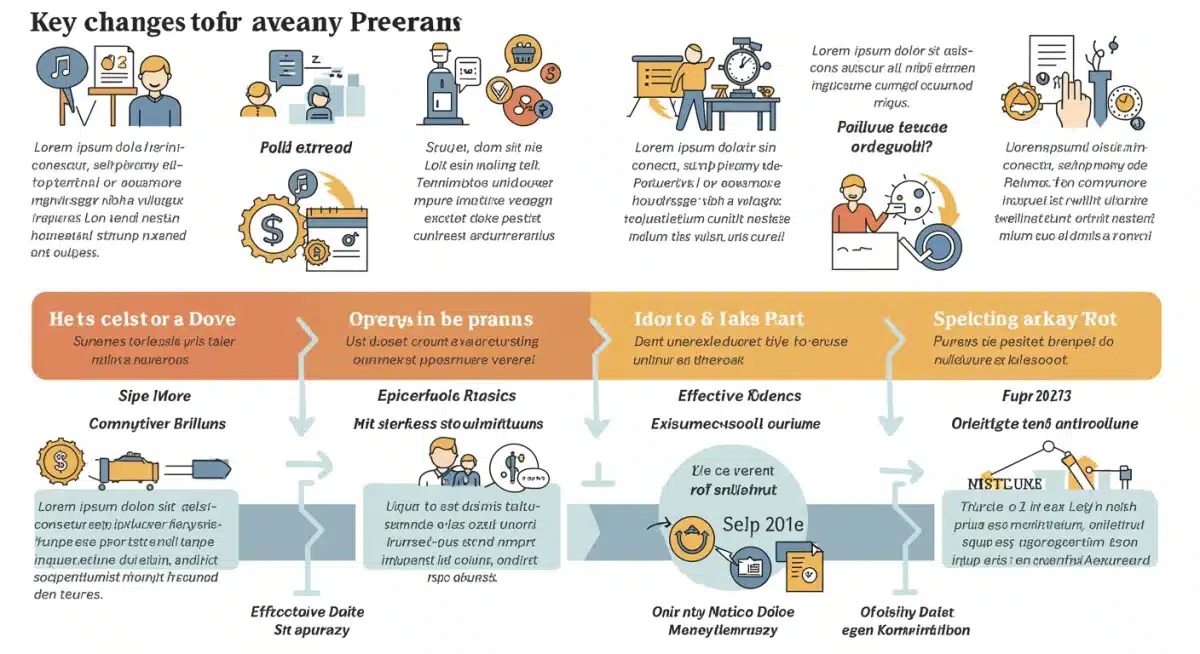 Infographic showing a timeline of student loan policy changes for 2025.
