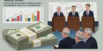 Political debate over 2026 federal budget with large deficit
