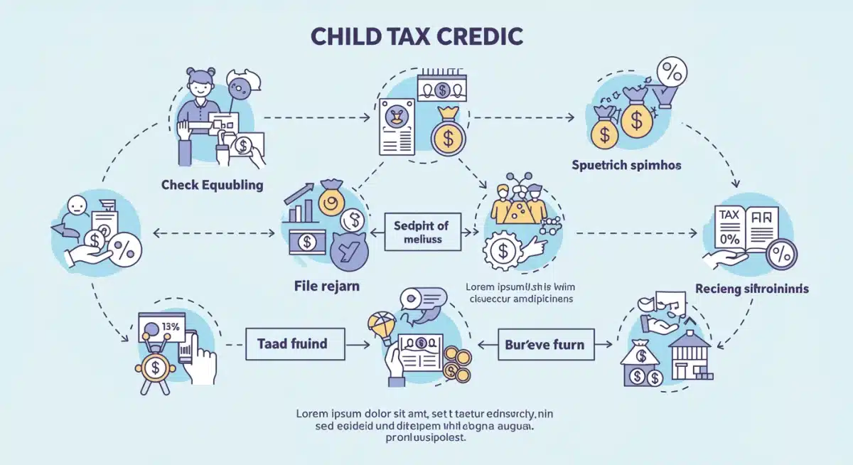 Flowchart depicting the child tax credit claim process for 2026
