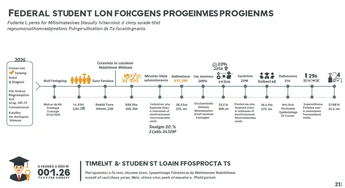 Infographic detailing federal student loan forgiveness timeline and eligibility