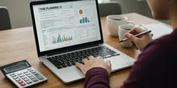 Person analyzing tax forms on a laptop for US tax deduction optimization