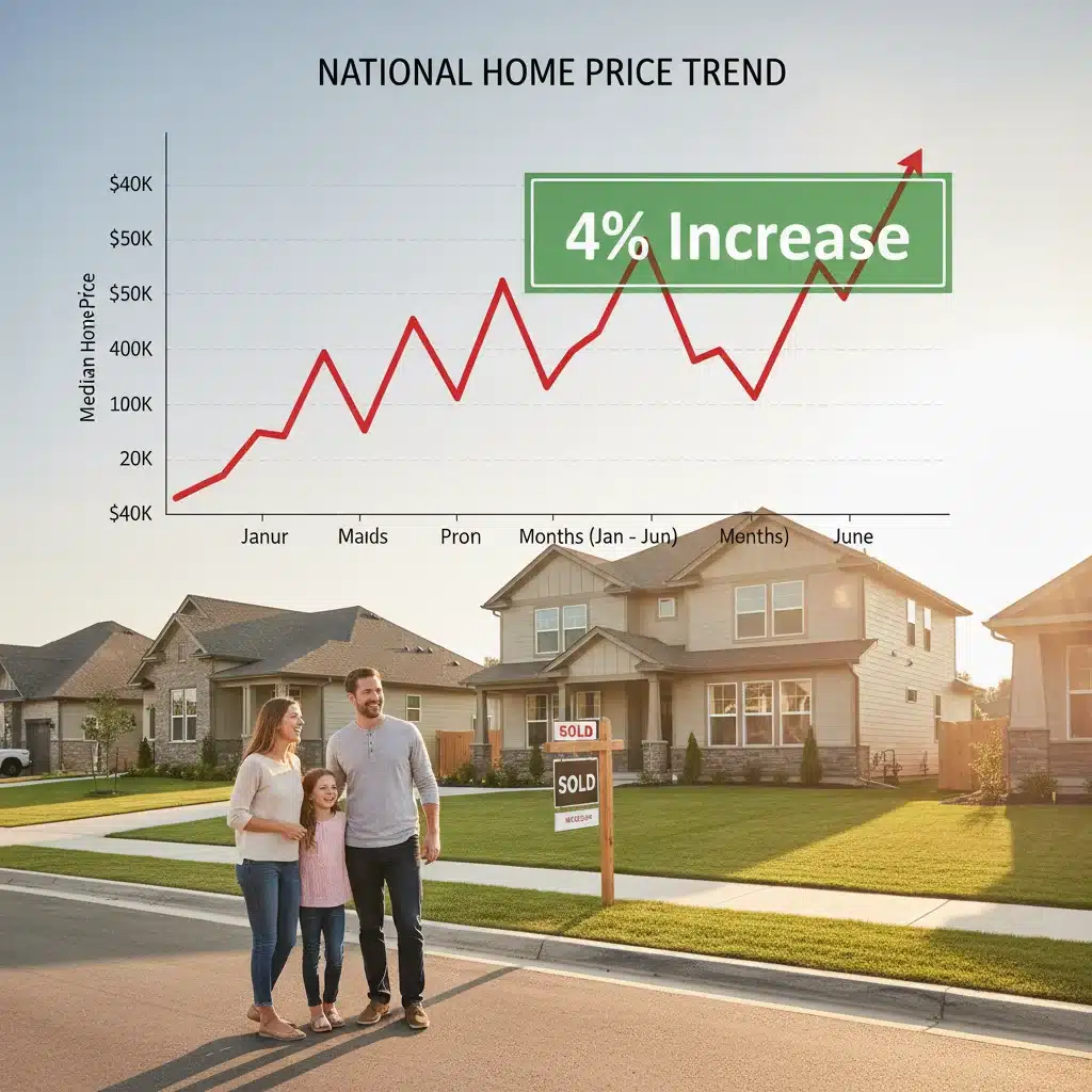 National Median Home Price Rises 4% in Six Months: What It Means for Buyers & Sellers