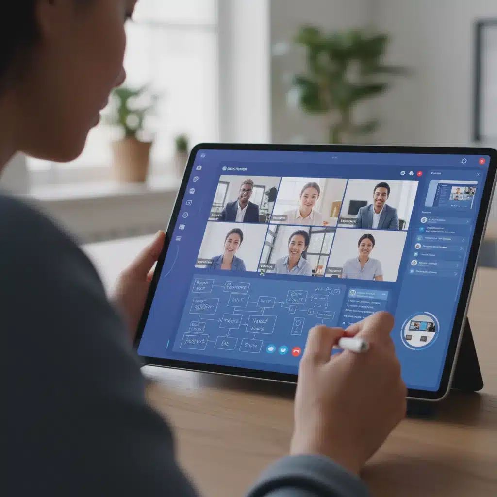 Plataforma de colaboración virtual en acción, facilitando el trabajo en equipo remoto