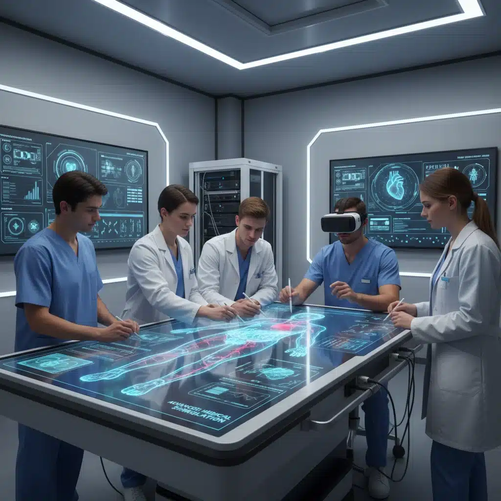 Jóvenes profesionales sanitarios recibiendo formación avanzada en nuevas tecnologías médicas.