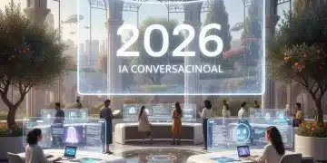 Futurista centro de atención al cliente en España con IA conversacional y chatbots en 2026