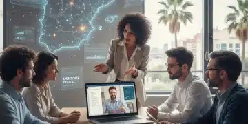 Profesionales en sesión de mentoría digital 1 a 1 en España