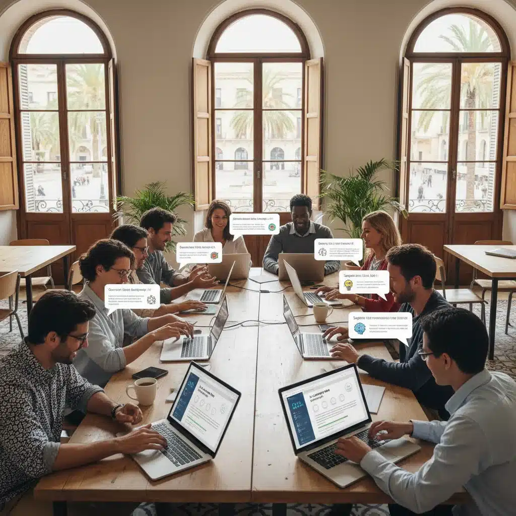 Profesionales españoles aprendiendo con plataformas e-learning personalizadas por IA, recibiendo feedback en tiempo real.