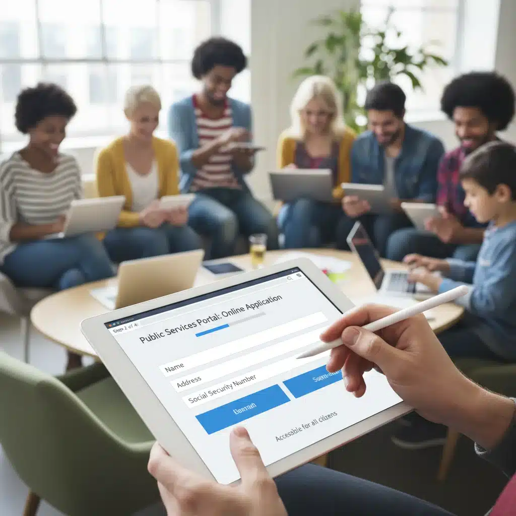 Persona completando un trámite online en una tablet, representando la facilidad de acceso a la administración electrónica.