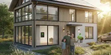 Vivienda moderna con paneles solares y certificado de eficiencia energética A